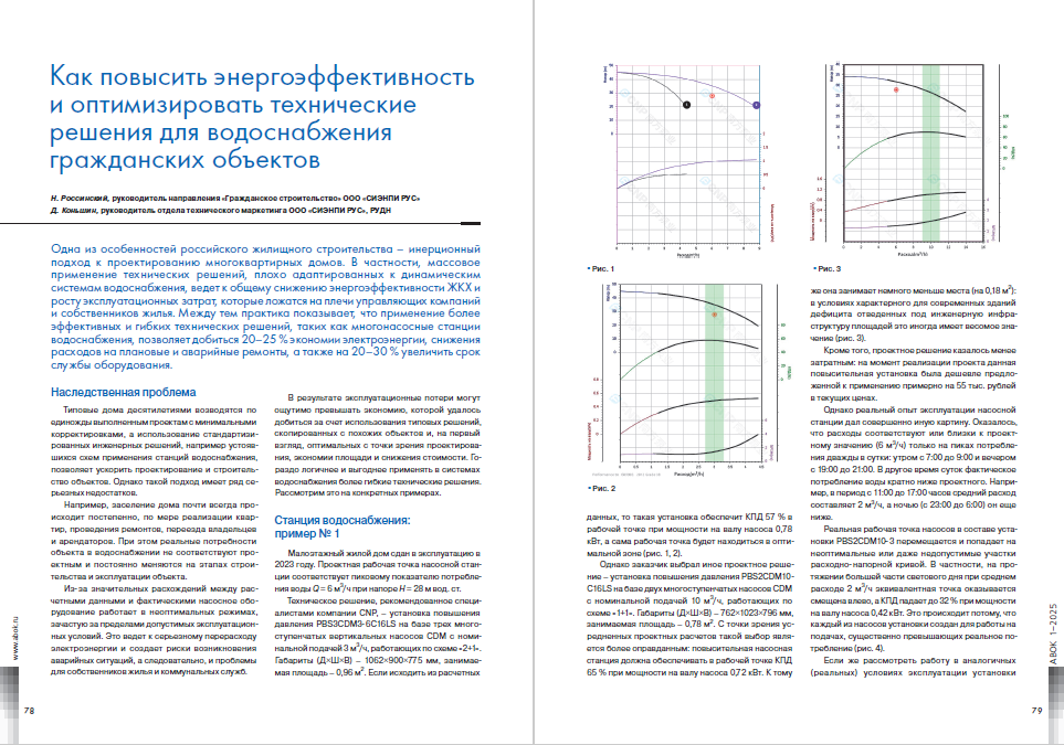 Как повысить энергоэффективность и оптимизировать технические решения для водоснабжения гражданских объектов