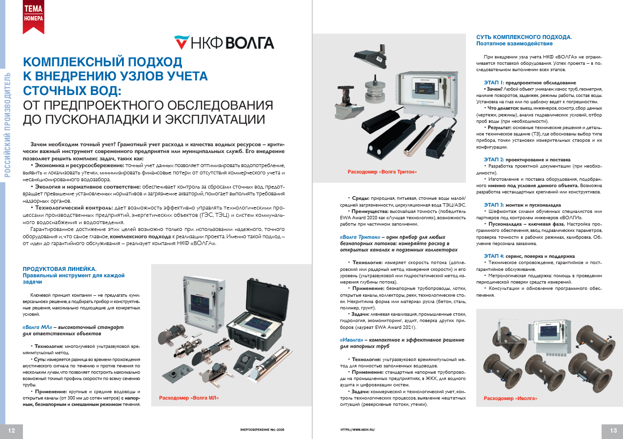 Комплексный подход к внедрению узлов учета сточных вод: от предпроектного обследования до пусконаладки и эксплуатации