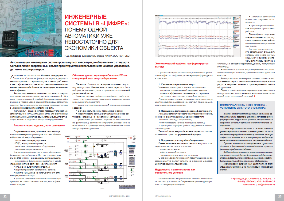 Инженерные системы в «цифре»: почему одной автоматики уже недостаточно для экономики объекта