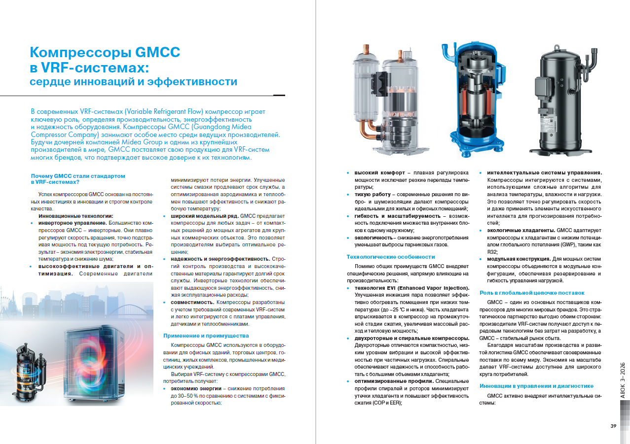 ​Компрессоры GMCC в VRF-системах: сердце инноваций и эффективности